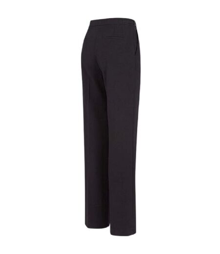Womens/ladies Plain Straight Leg Trousers Navy Emporio Armani EA7