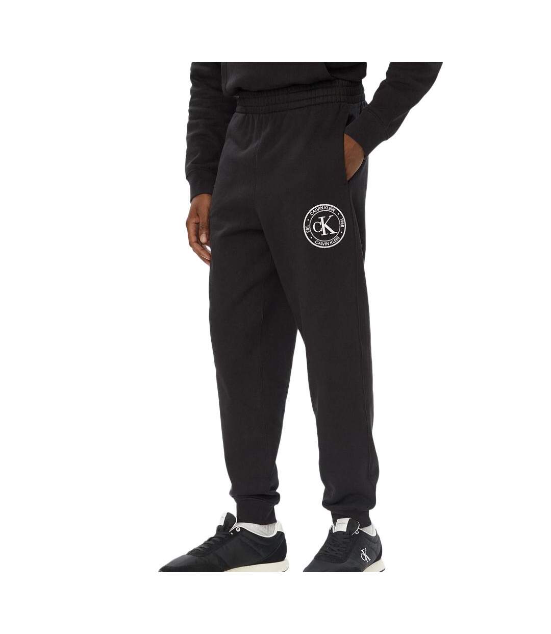 Jogging noir homme calvin klein jeans crest-1