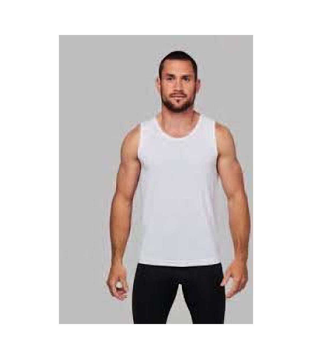 Kariban Proact Mens Sleeveless Sports Training Vest (White)