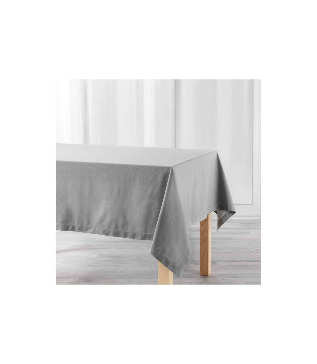 Nappe Rectangulaire Charline 140x240cm Gris-1