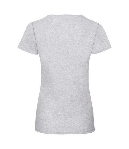 T-shirts Manches Courtes Femmes Gris Chiné Fruit Of The Loom