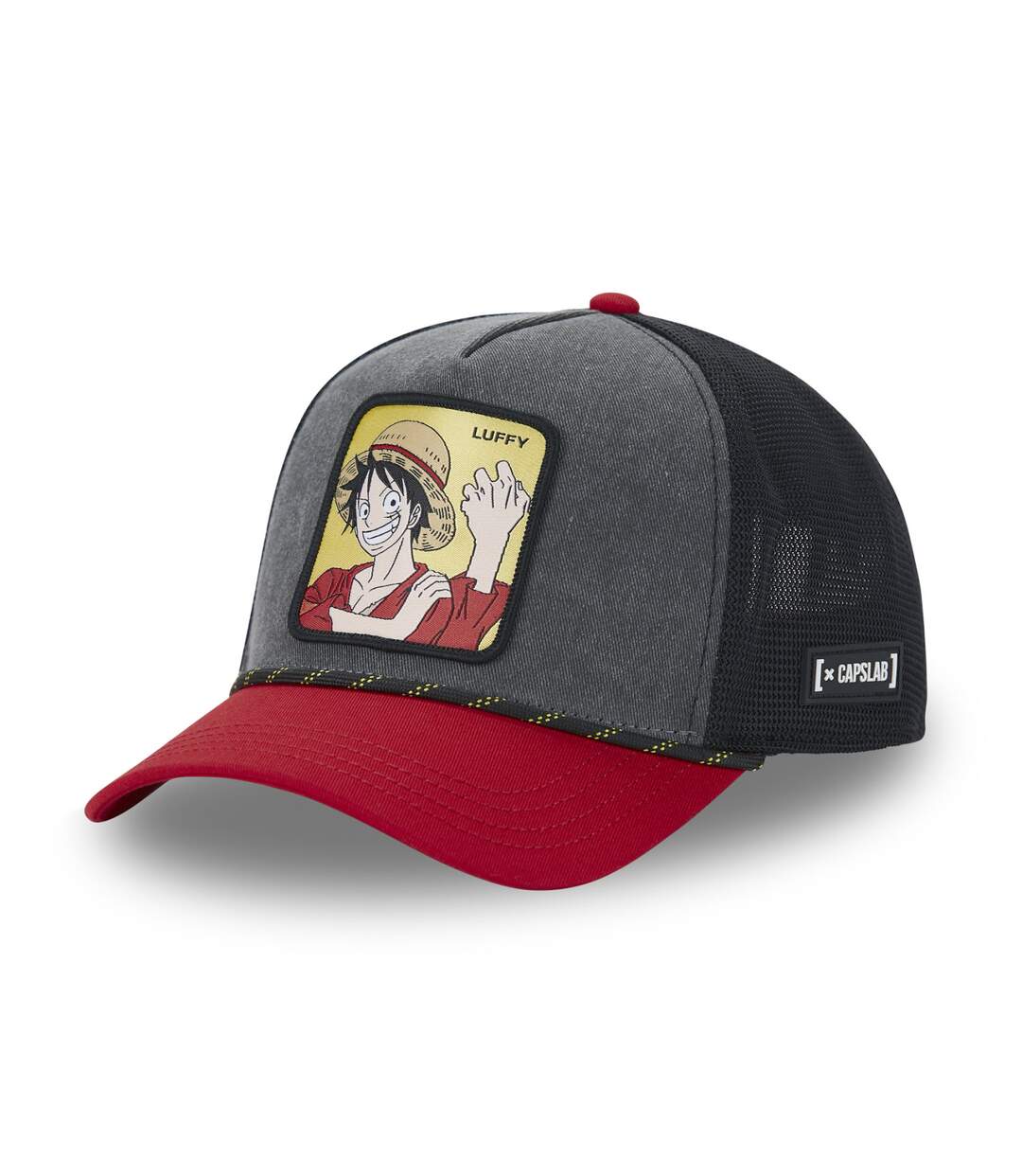 Casquette trucker avec filet finitions premium One Piece Mugiwara Capslab-1