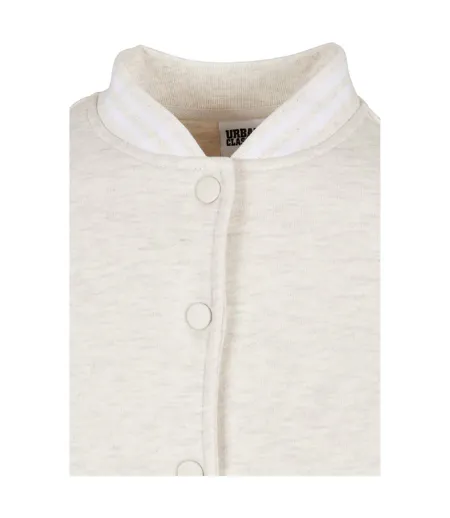 Veste De Survêtement College Femme Gris Clair Blanc Urban Classics