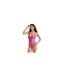 Maillot De Bain 1 Pièce Motif/style Maillé Femme Framboise Be You-1