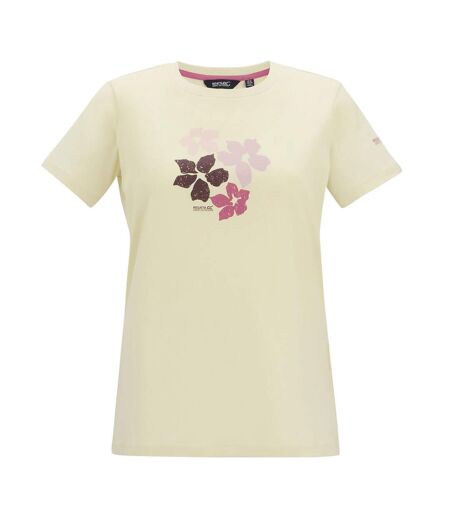 Womens/ladies Filandra Vx Shadow Flower T-shirt Light Vanilla Regatta