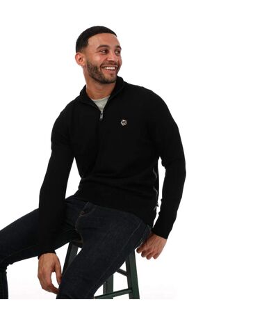 Mens Tooting Half Zip Sweatshirt Black Ted Baker