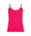 Womens/ladies Ribbed V Neck Vest Top Pink Puma-1