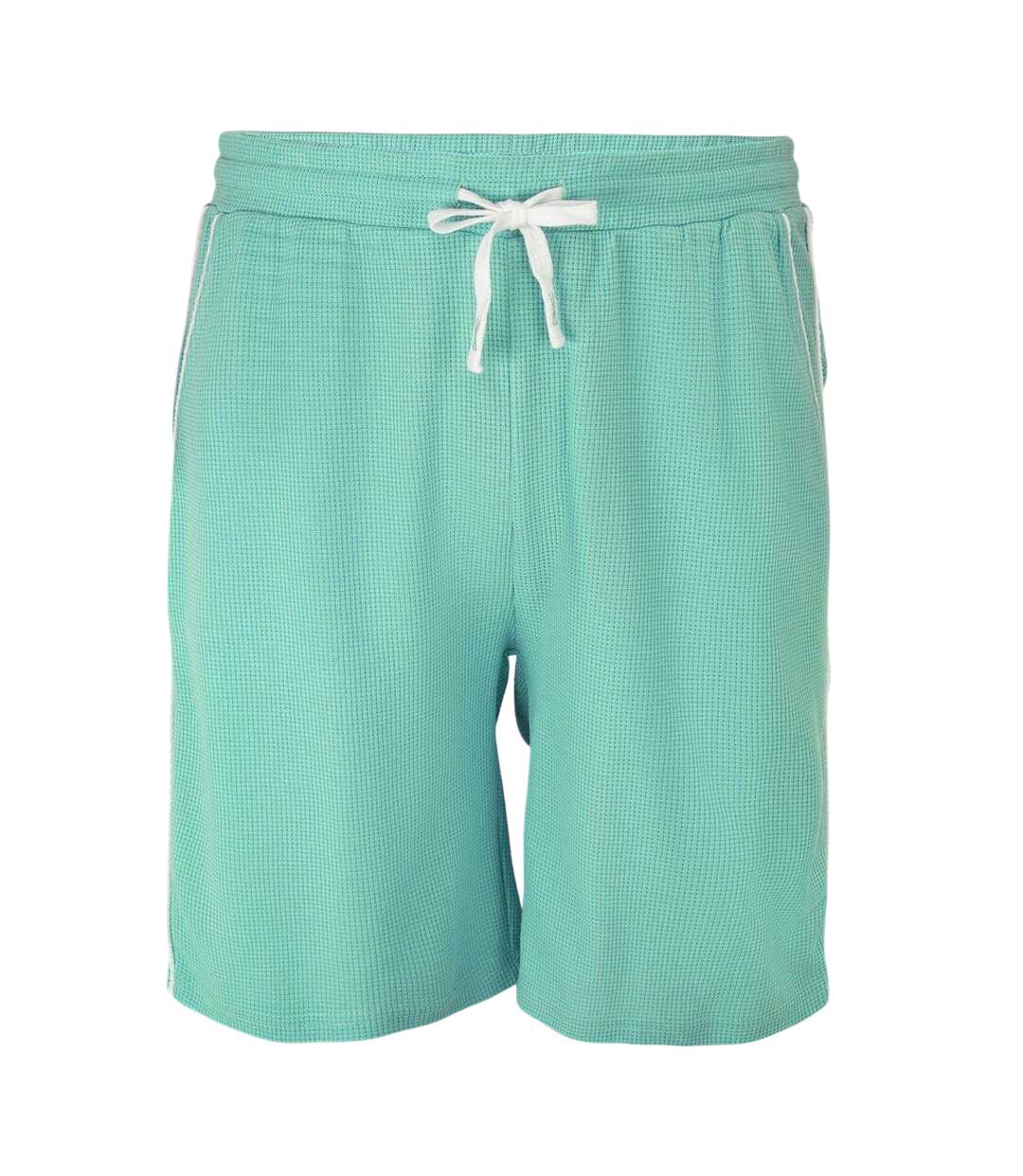 Mens Cotton Blend Shorts Light Green Fabric-1