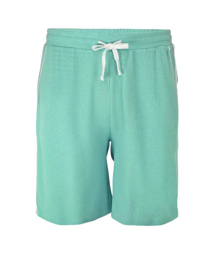 Mens Cotton Blend Shorts Light Green Fabric