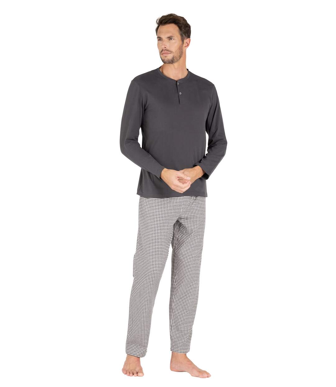 Pyjama long homme Jersey Flanelle Eminence-3