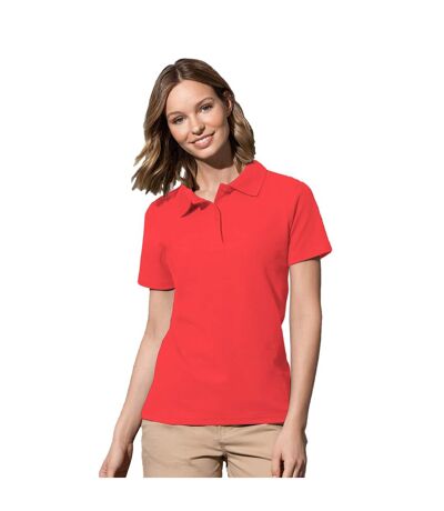 Stedman Womens/Ladies Cotton Polo (Scarlet Red) - UTAB283