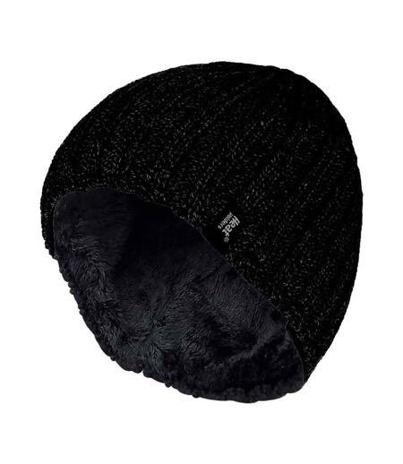 Mens 3.4 TOG Soft Fleece Lined Ribbed Knitted Thermal Winter Hat