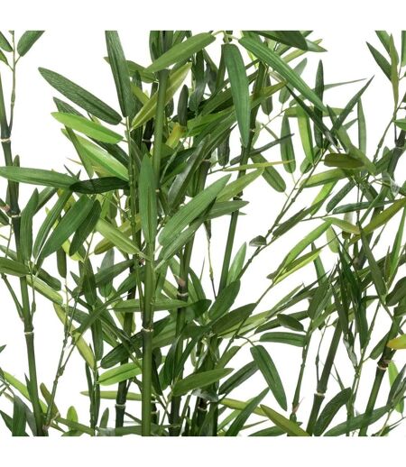 Plante Artificielle en Pot Bambou 183cm Vert & Noir
