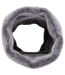 Womens/ladies cinnibar faux fur neck warmer one size black fade Trespass