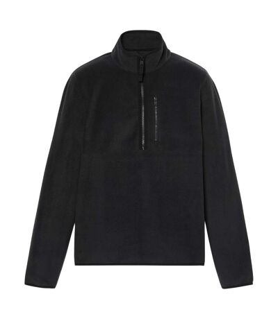 Mens Mt Willard Quarter Zip Fleece Top Black Timberland