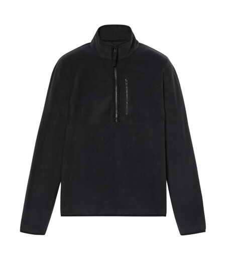 Mens Mt Willard Quarter Zip Fleece Top Black Timberland