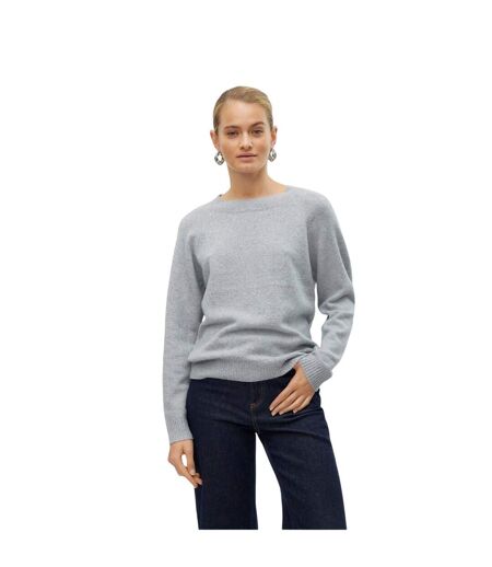 Pull Motif/style Uni Femme Gris Clair Chiné Vero Moda