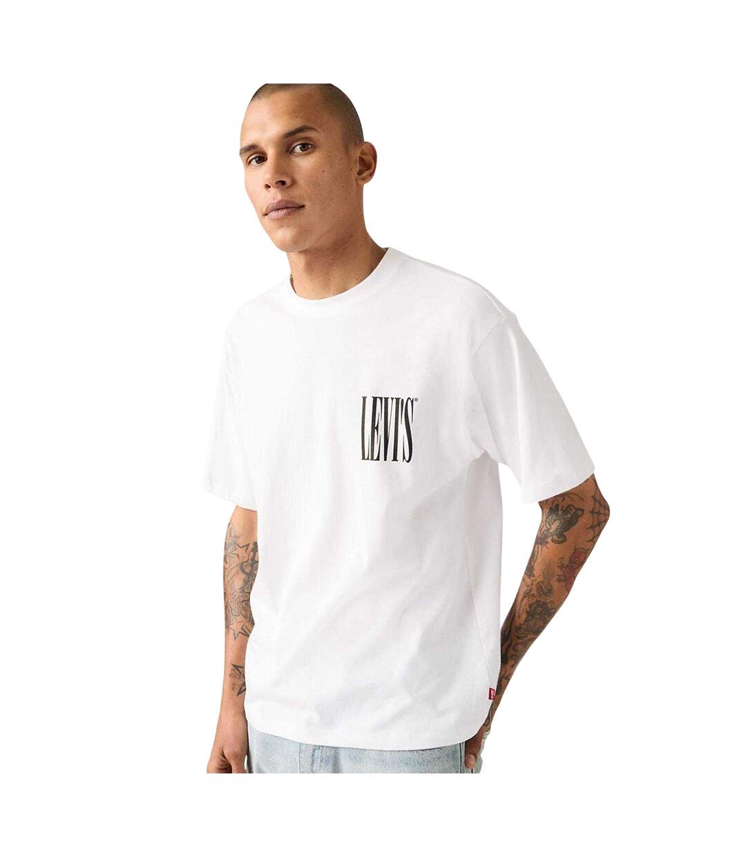 Mens Cowboy T-shirt White Levis-4