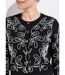 Gilet cardigan boutonné court brodé-4