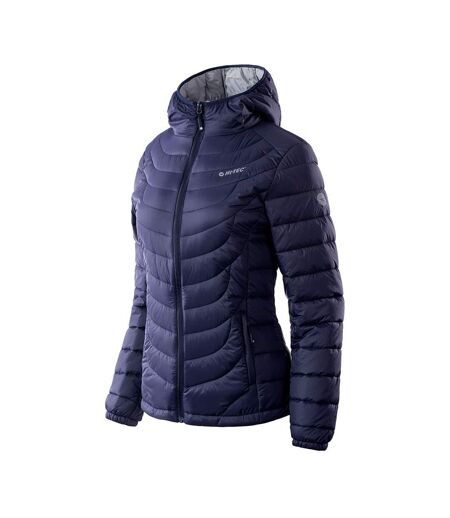 Doudoune Motif/style Matelassé Nahia Femme Bleu Foncé Gris Hi-Tec