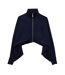 Womens/ladies Full Zip Crop Sweatshirt Navy Lacoste-1