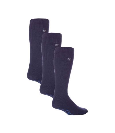 3 Pairs Multipack Mens Slipper Socks with Grips | Non-Slip Thermal Socks