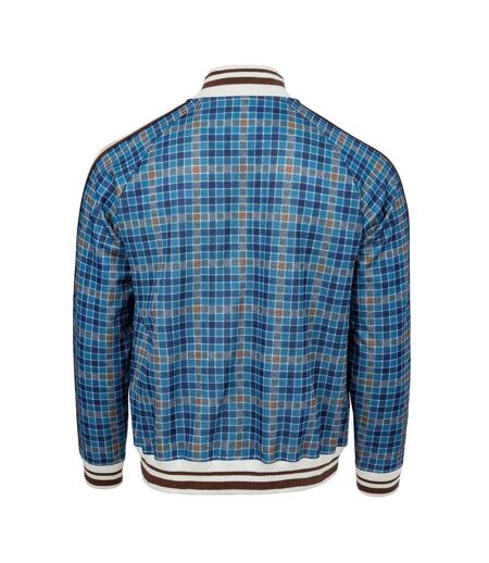 Mens Check Plaid Tracksuit Navy Lonsdale