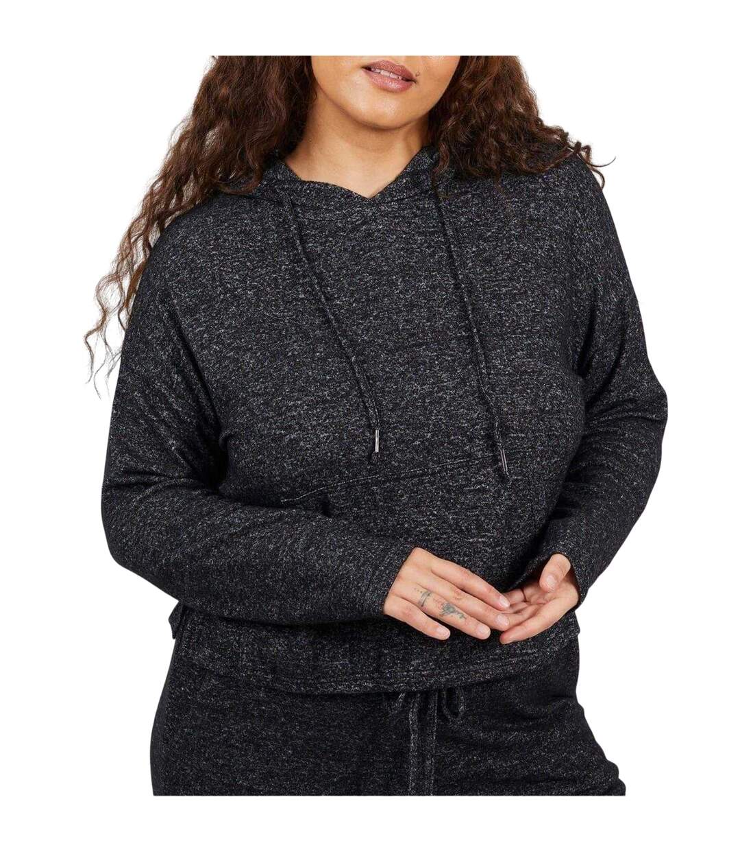 Womens/ladies Hoodie Charcoal Brave Soul-2