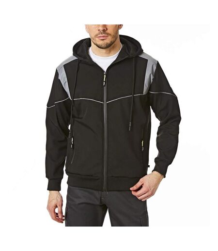Mens Reflective Hooded Jacket Black Lee Cooper