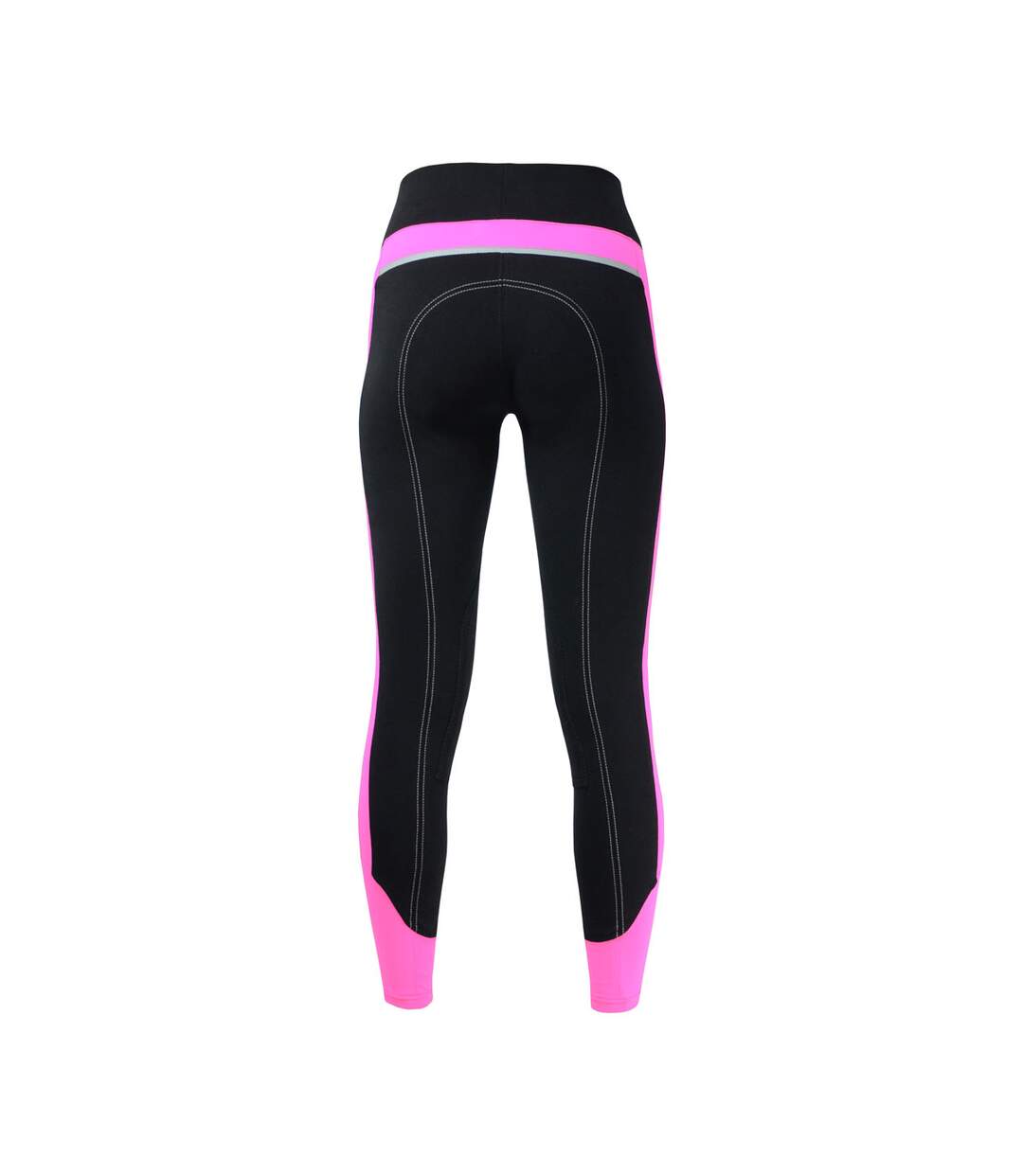 Womens/ladies Reflector Breeches Pink Black HyVIZ-2