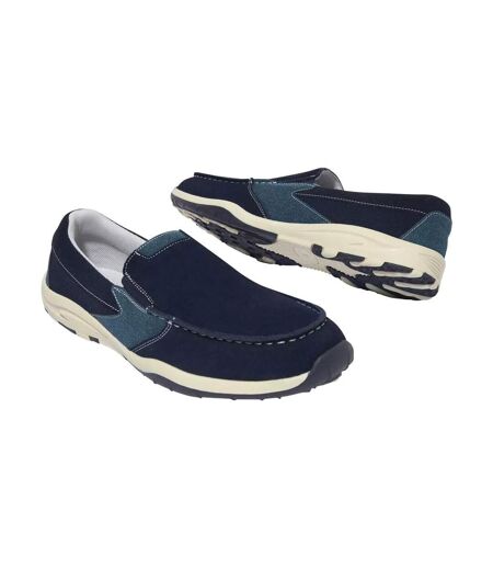 Mocassins homme bleu marine / bleu Atlas For Men