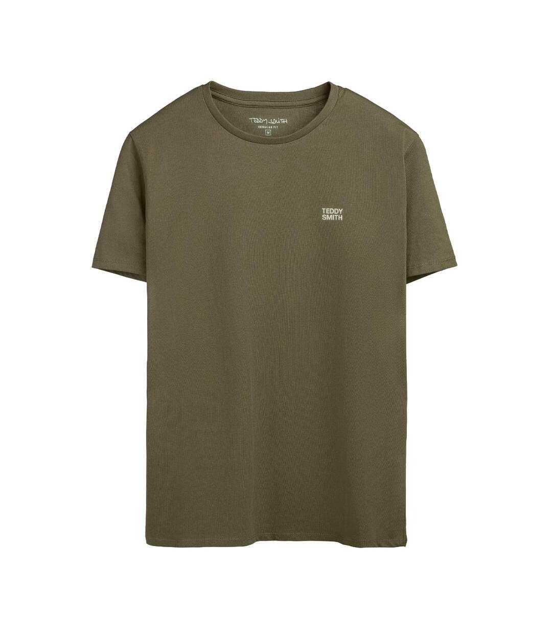 T-shirt kaki homme teddy smith total 1-1