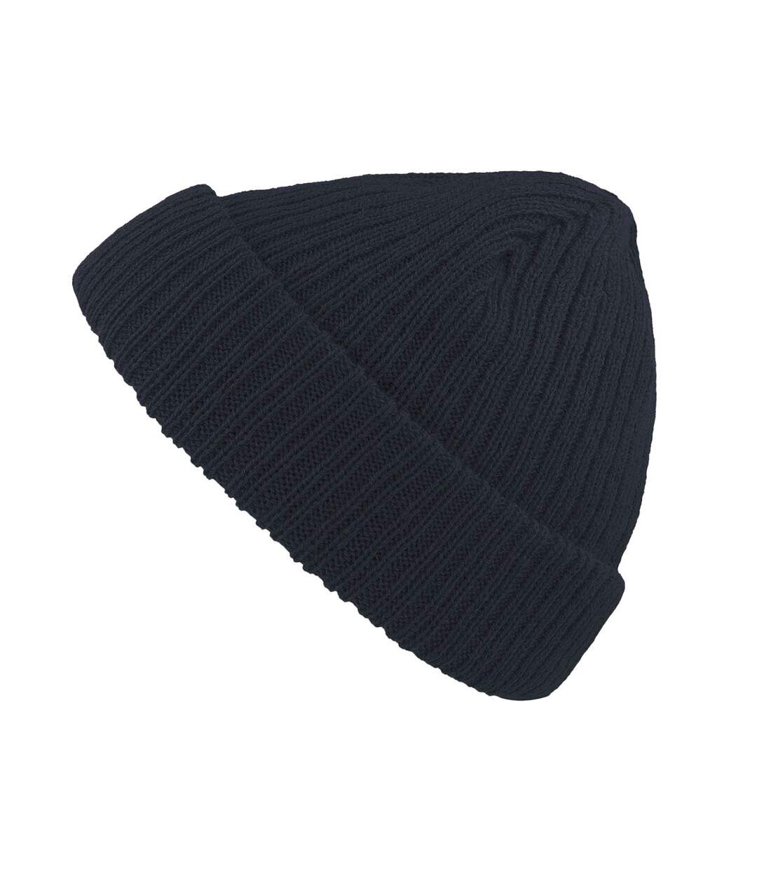 Unisex docker short beanie with turn up navy Atlantis-1
