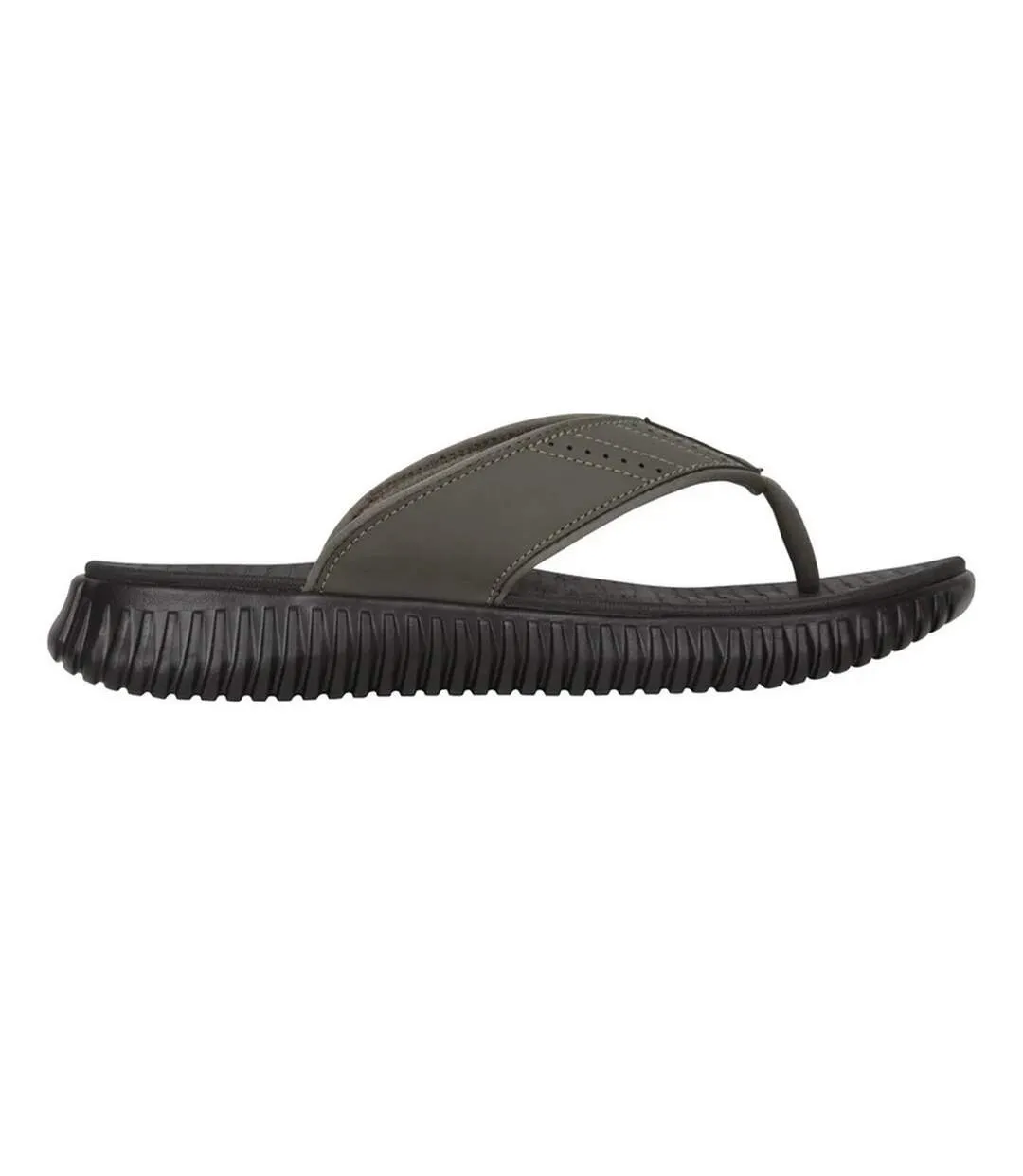 Mens Rest Comfort Flip Flops Khaki Green Mountain Warehouse-4