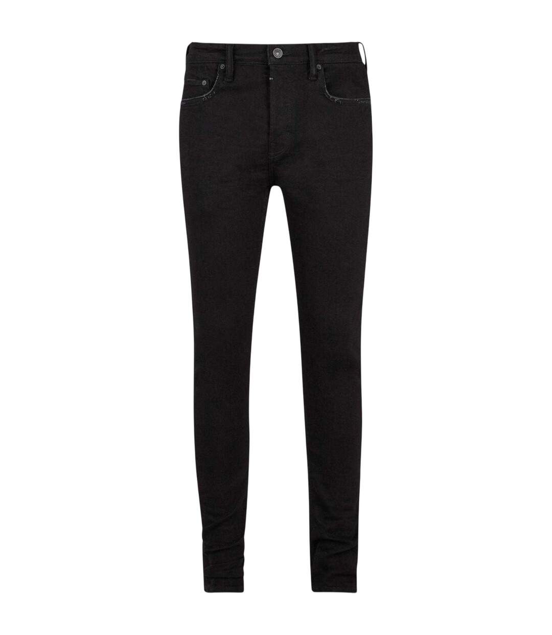 Mens Cigarette Skinny Jeans Jet Black AllSaints-2
