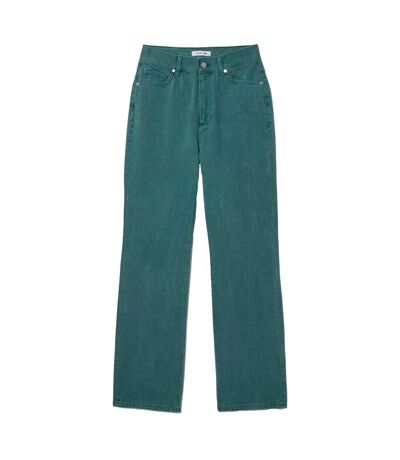 Womens/ladies Natural Dyed Denim Straight Leg Jeans Green Lacoste