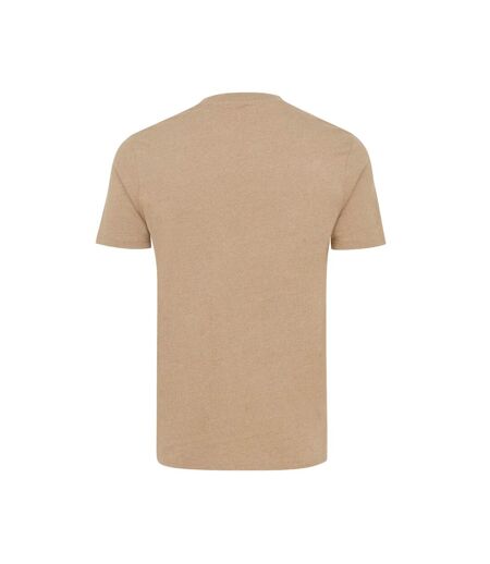 Unisex adult manuel undyed t-shirt heather brown Iqoniq