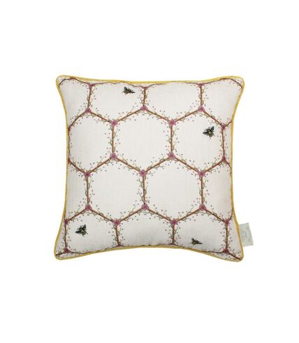 Honeycomb filled cushion 43cm x 43cm cream/yellow The Chateau by Angel Strawbridge