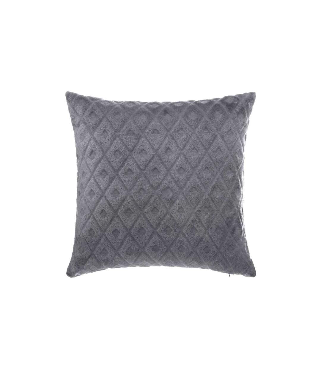 Coussin Déhoussable Losange 3D 40x40cm Gris-1