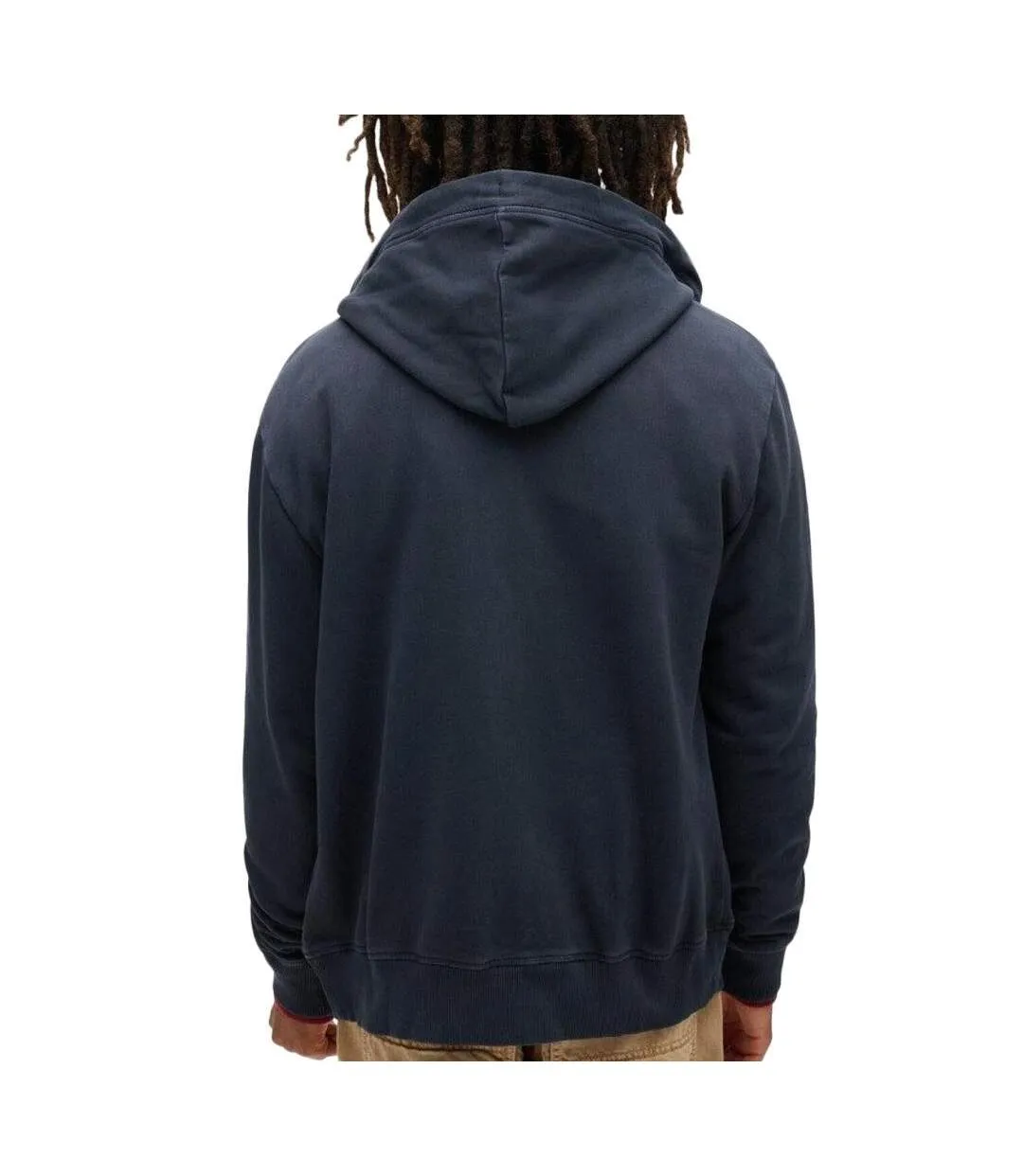 Sweat zippé marine homme superdry essential washed ziphood-2
