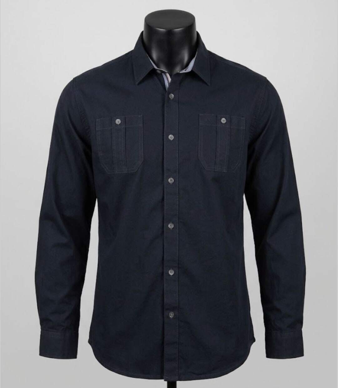 WINCHESTER TONIGHT1 — Chemise à carreaux manches longues noir : confort et texture en pur coton-3
