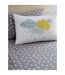 Clouds and stars fitted sheet set grey/white Generic