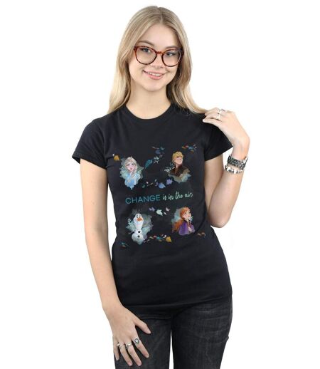 Disney Femme/Les femmes Frozen 2 Change Is In The Air - T-shirt en coton (Noir) - UTBI21675