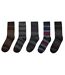 Mad Man Striped Socks 5 Pair Boxed Black Harvey Makin-2