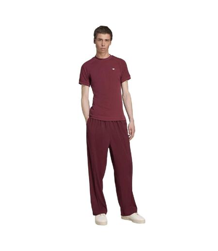 Mens Cali Jersey Crew Neck Raglan T-shirt Dark Red Adidas