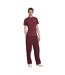 Mens Cali Jersey Crew Neck Raglan T-shirt Dark Red Adidas-1