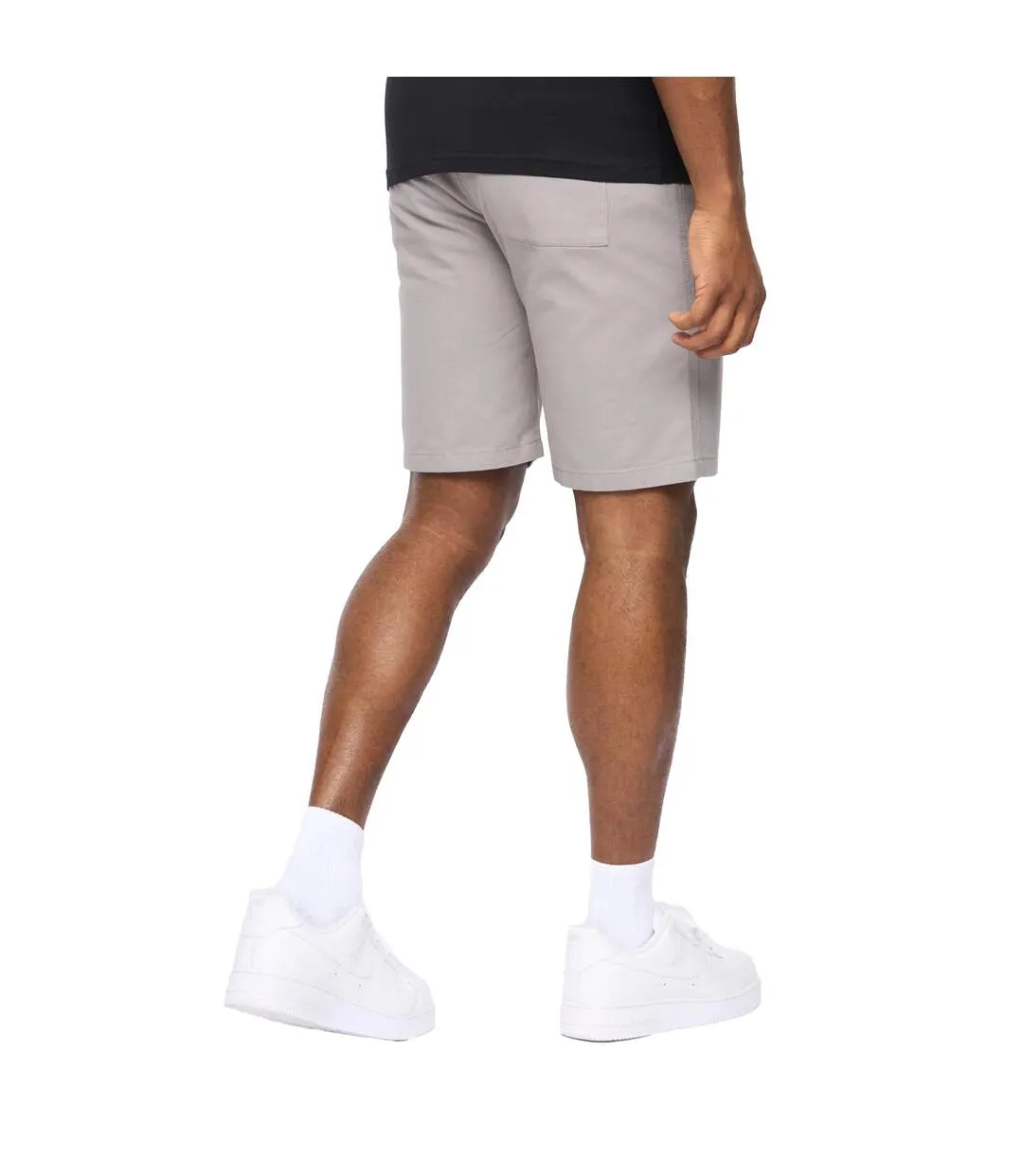 Mens Blansmoore Elasticated Waist Shorts Grey Crosshatch-3