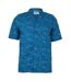Chemise Manches Courtes Motif/style Cactus Hula Homme Bleu Mer Foncé Imprimé Intégral Craghoppers-2