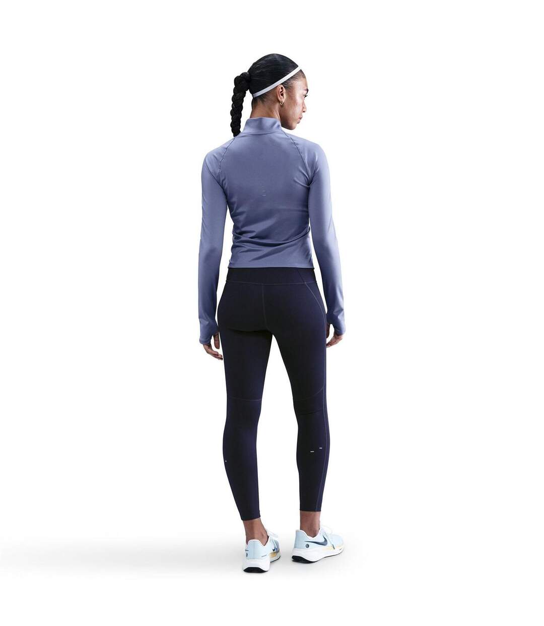 Womens/ladies Swift Slim Long-sleeved Track Top Indigo Nike-4