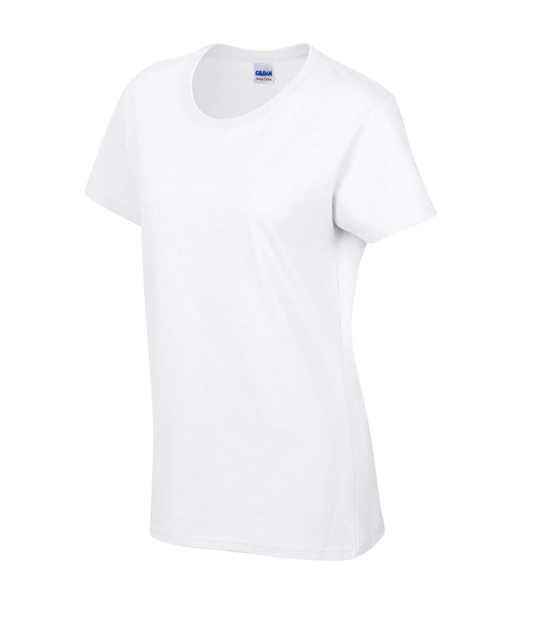 Womens/ladies Heavy Cotton T-shirt White Gildan-3